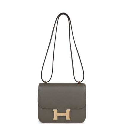 Hermes Constance 1-18 Gris Meyer Verso Evercolor Permabrass Hardware
