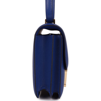 Hermes Constance 18 Bleu Royal Chevre Gold Hardware