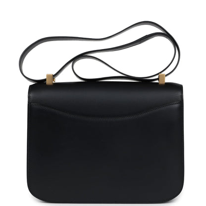 Vintage Hermes Constance 23 Black Evercalf Gold Hardware