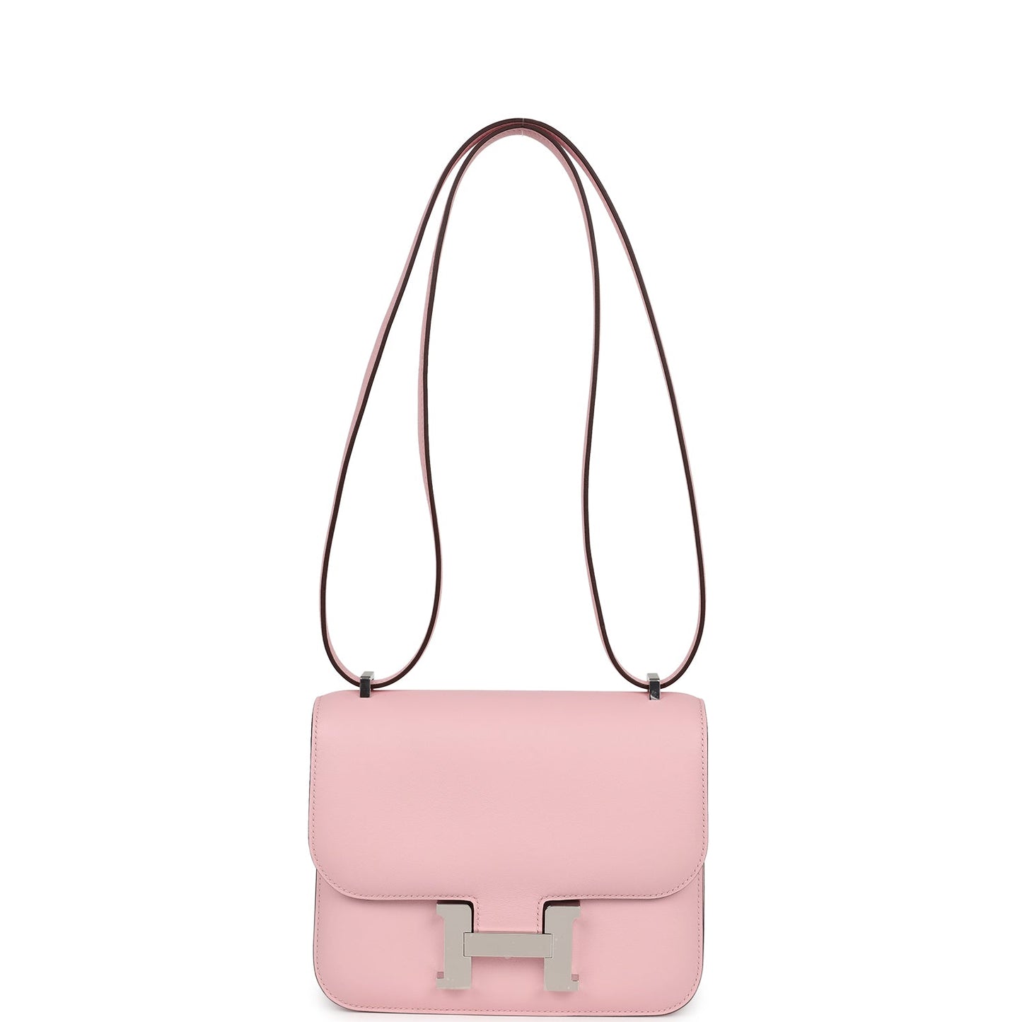 Hermes Constance 18 Rose Sakura Swift Palladium Hardware