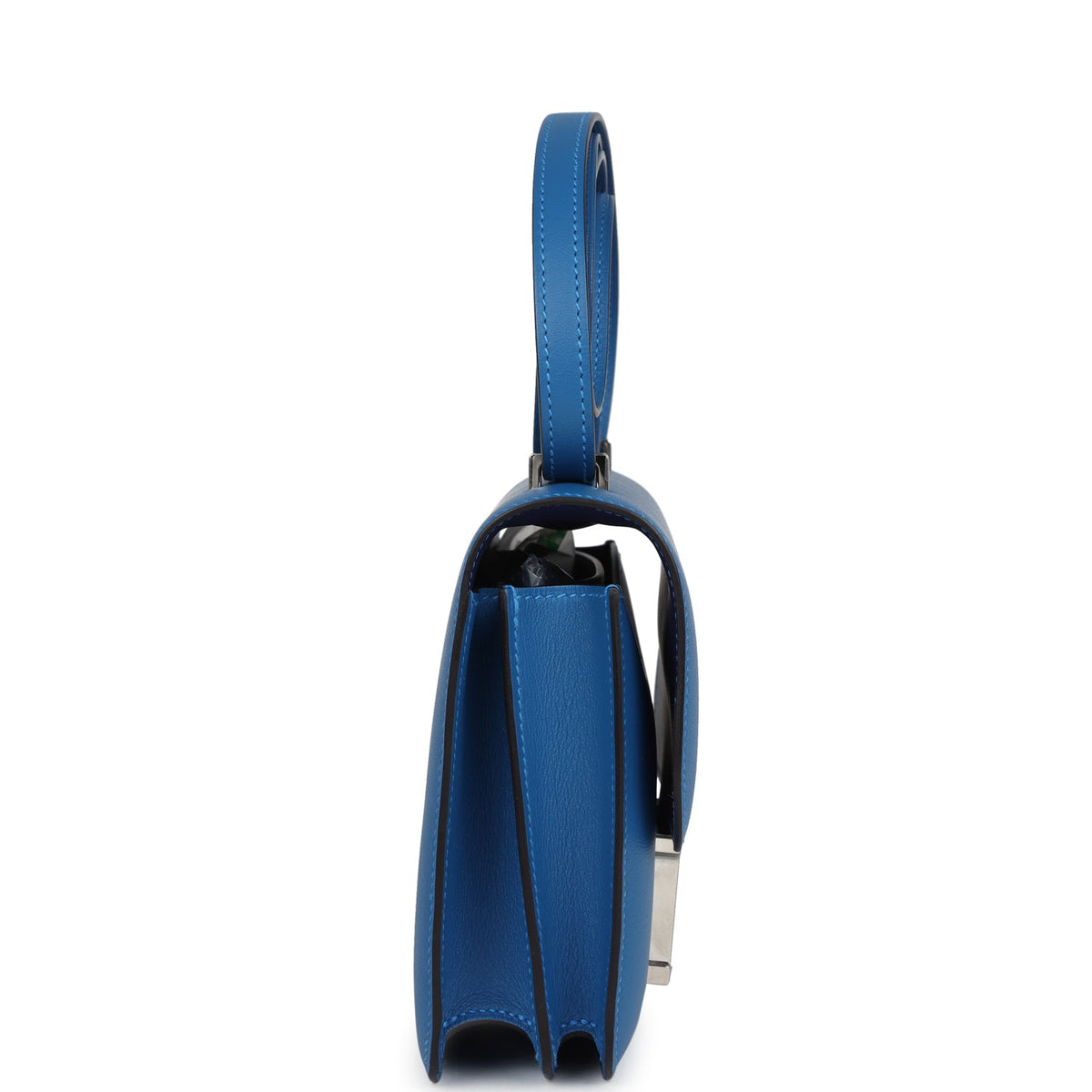 Pre-owned Hermes Constance 18 Mykonos Verso Evercolor Palladium Hardware