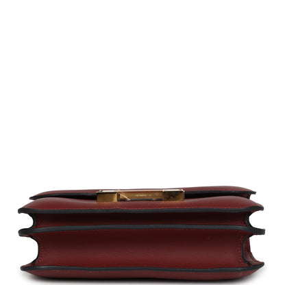 Hermes Constance 18 Rouge H Swift Gold Hardware