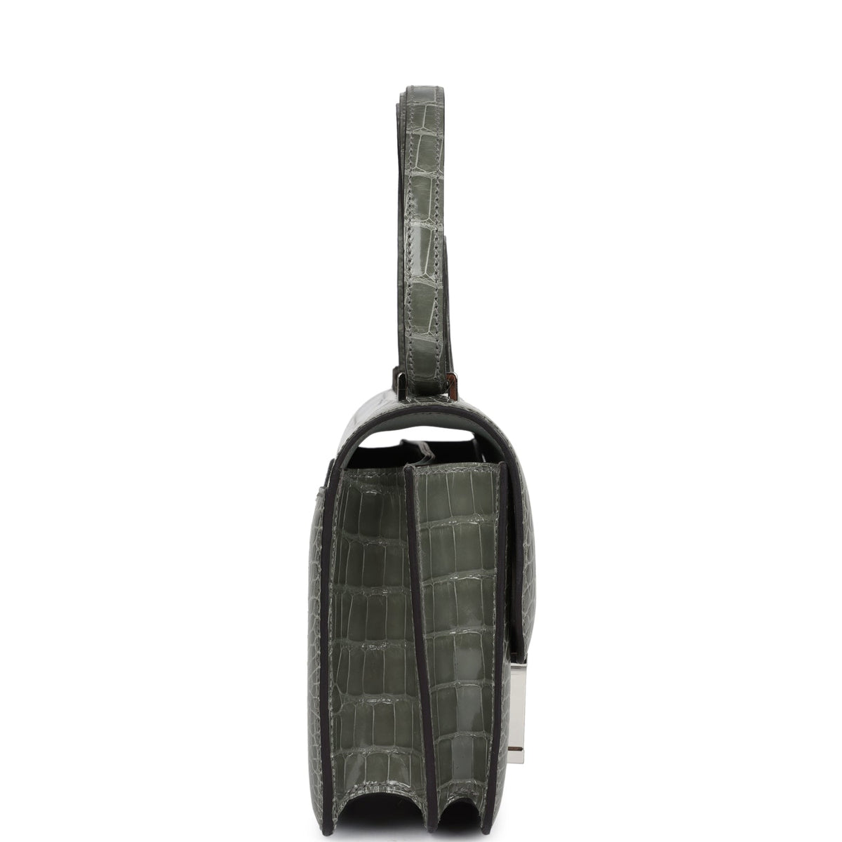 Hermes Constance 18 Gris Ciment Shiny Alligator Palladium Hardware