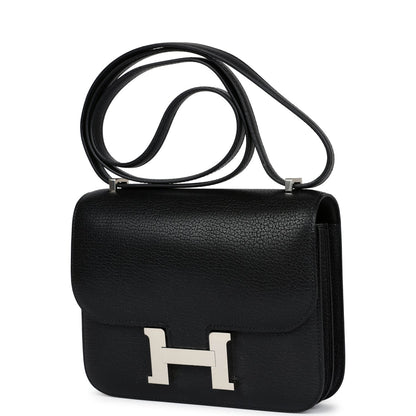 Hermes Constance 18 Black Chevre Chamkila Palladium Hardware