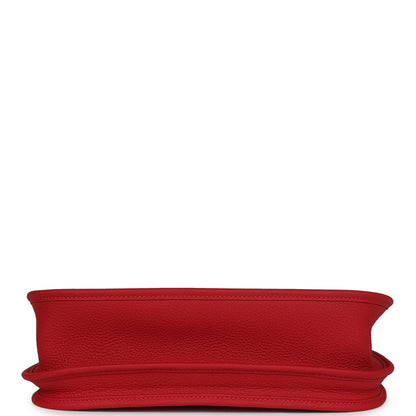 Hermes Evelyne III PM Vermillion Clemence Palladium Hardware