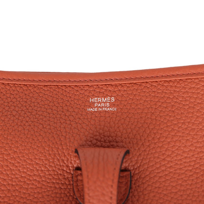 Hermes Evelyne III PM Cuivre Clemence Palladium Hardware