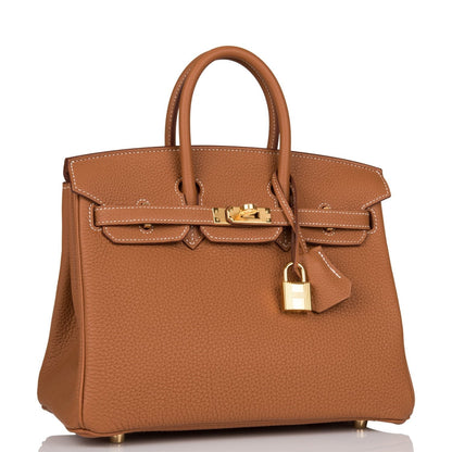 Hermes Birkin 25 Gold Togo Gold Hardware