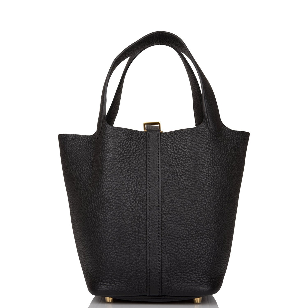 Hermes Black Clemence Picotin Lock 18cm Gold Hardware