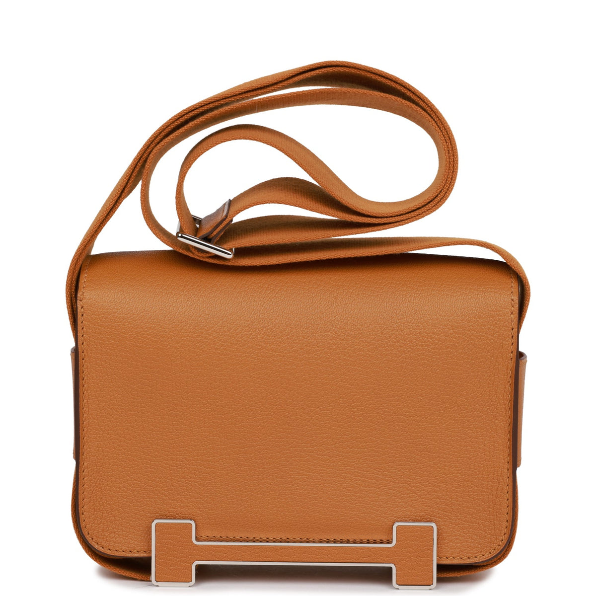 Hermes Geta Caramel Chevre Palladium Hardware