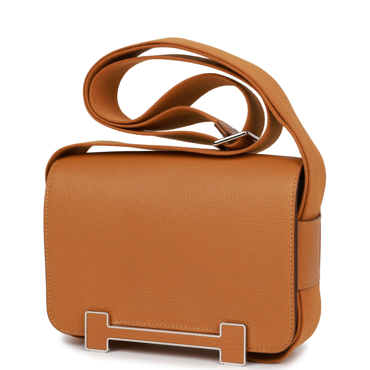 Hermes Geta Caramel Chevre Palladium Hardware