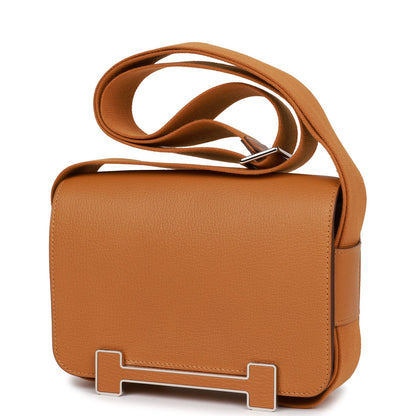 Hermes Geta Caramel Chevre Palladium Hardware