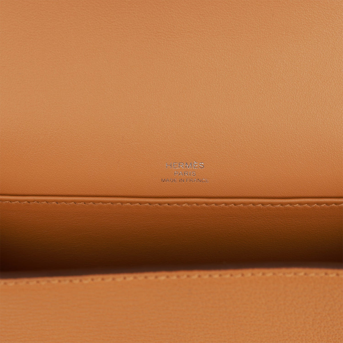 Hermes Geta Caramel Chevre Palladium Hardware