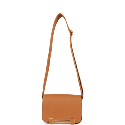 Hermes Geta Caramel Chevre Gold Hardware