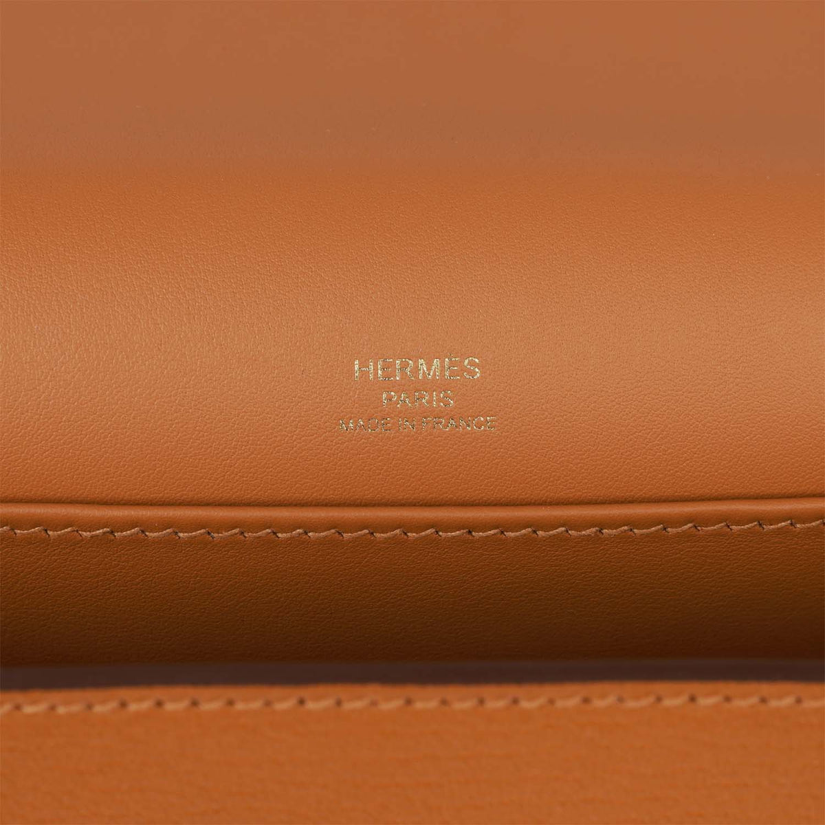 Hermes Geta Caramel Chevre Gold Hardware