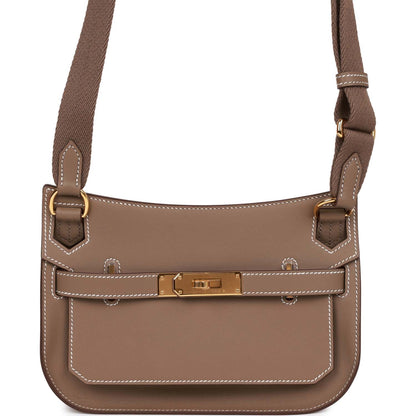 Hermes Jypsiere Mini Etoupe Swift Gold Hardware for MS