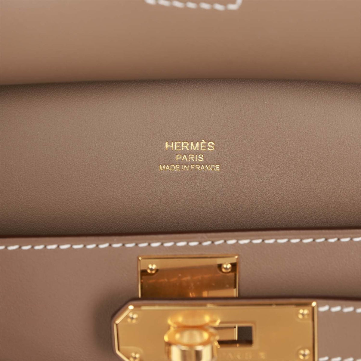 Hermes Jypsiere Mini Etoupe Swift Gold Hardware for MS