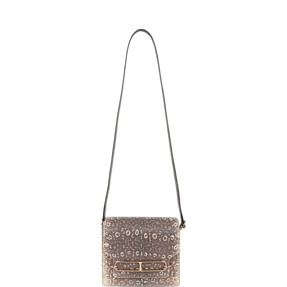 Hermes Mini Sac Roulis Ombre Lizard Varanus Salvator Gold Hardware