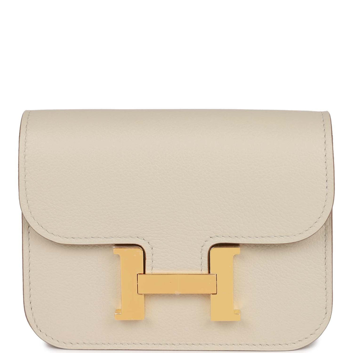 Hermes Constance Slim Wallet Beton Evercolor Gold Hardware