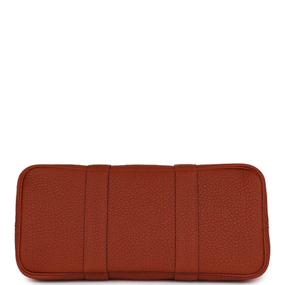 Hermes Garden Party 30 Terre Battue and Cuivre Toile Canvas and Negonda Palladium Hardware
