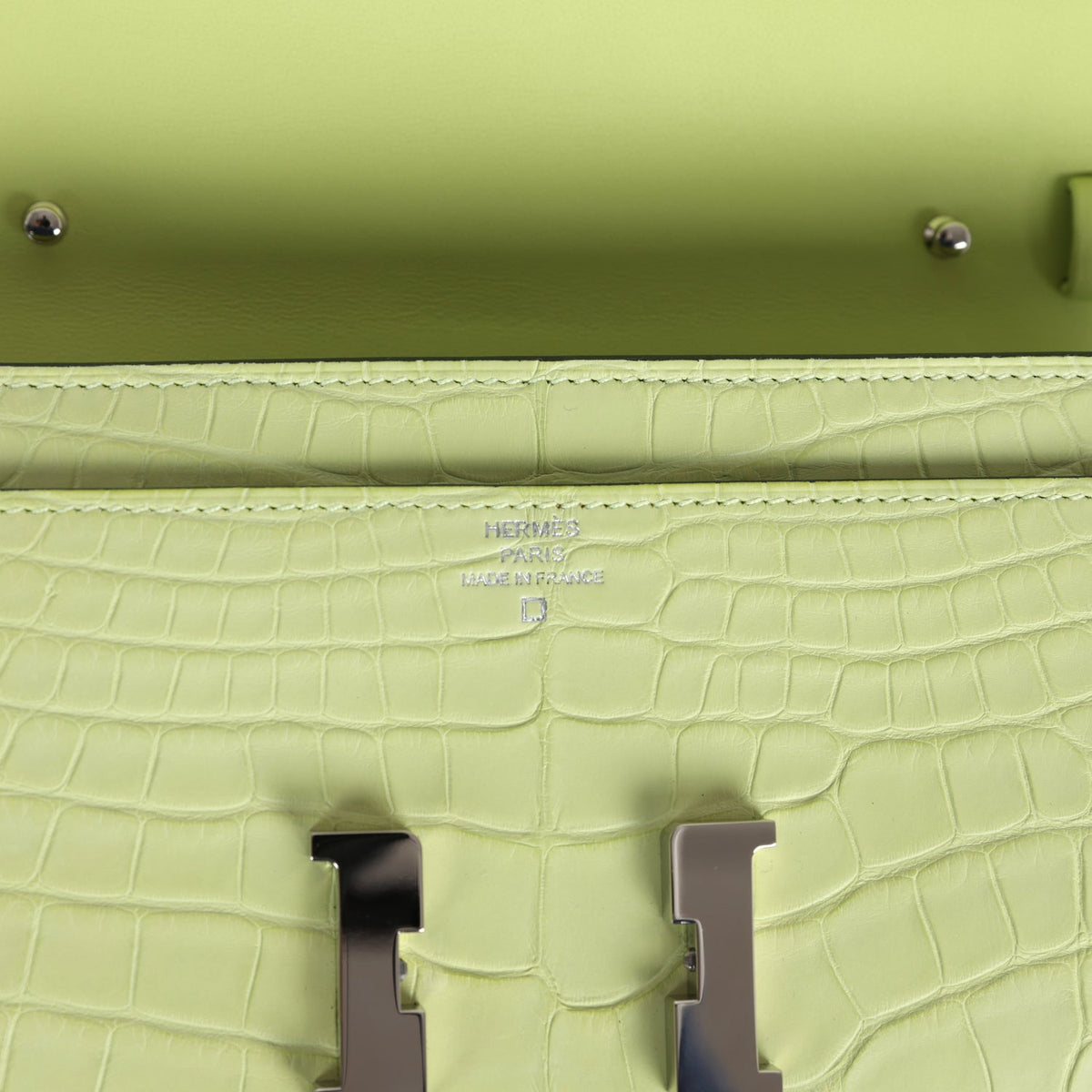 Hermes Constance Wallet To Go Jaune Bourgeon Matte Alligator Palladium Hardware
