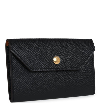 Hermes Kelly Pocket 18 Belt Black Epsom Gold Hardware