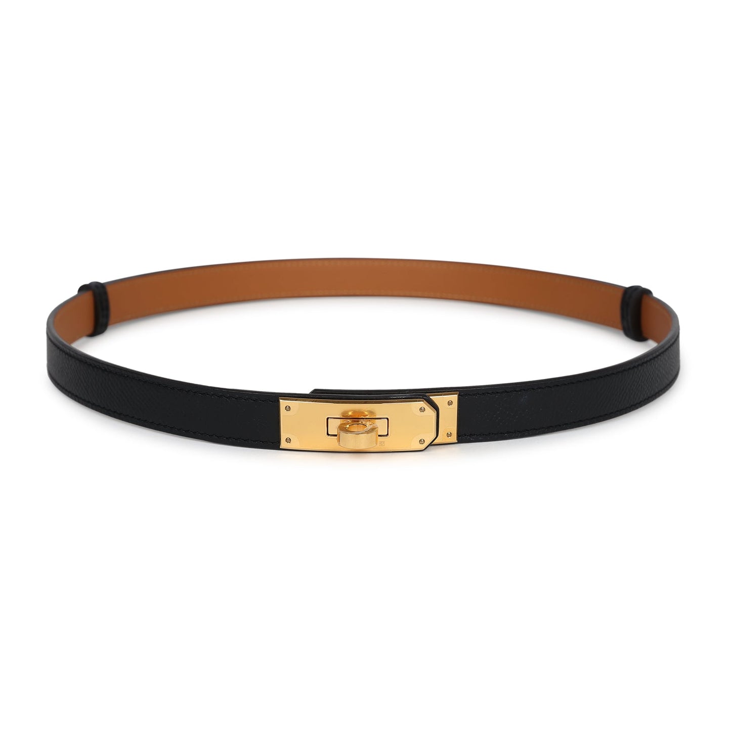 Hermes Kelly Pocket 18 Belt Black Epsom Gold Hardware