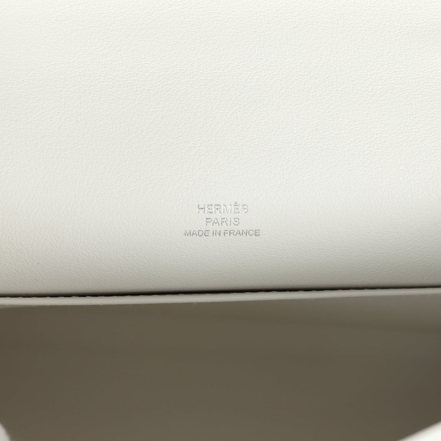 Hermes Kelly Pochette White Swift Palladium Hardware