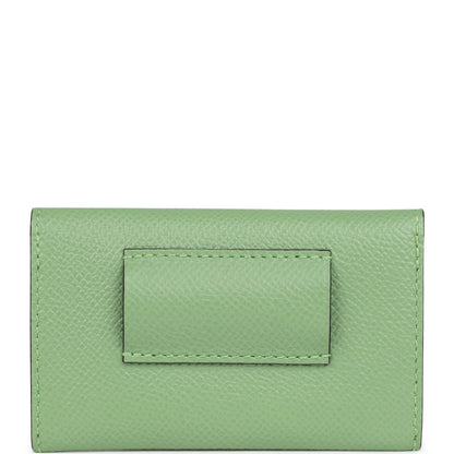 Hermes Kelly Pocket Belt 18 Vert Criquet/Chai/Bleu Frida Epsom Gold Hardware
