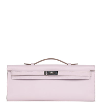Hermes Kelly Cut Mauve Pale Swift Palladium Hardware