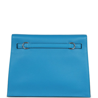 Hermes Kelly Danse Bleu Zanzibar Evercolor Palladium Hardware