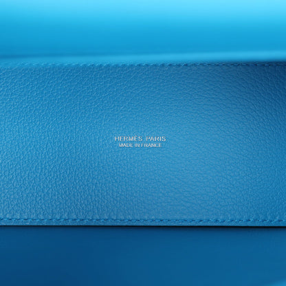 Hermes Kelly Danse Bleu Zanzibar Evercolor Palladium Hardware
