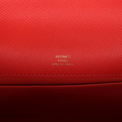 Hermes Kelly Pochette Rose Jaipur Epsom Gold Hardware