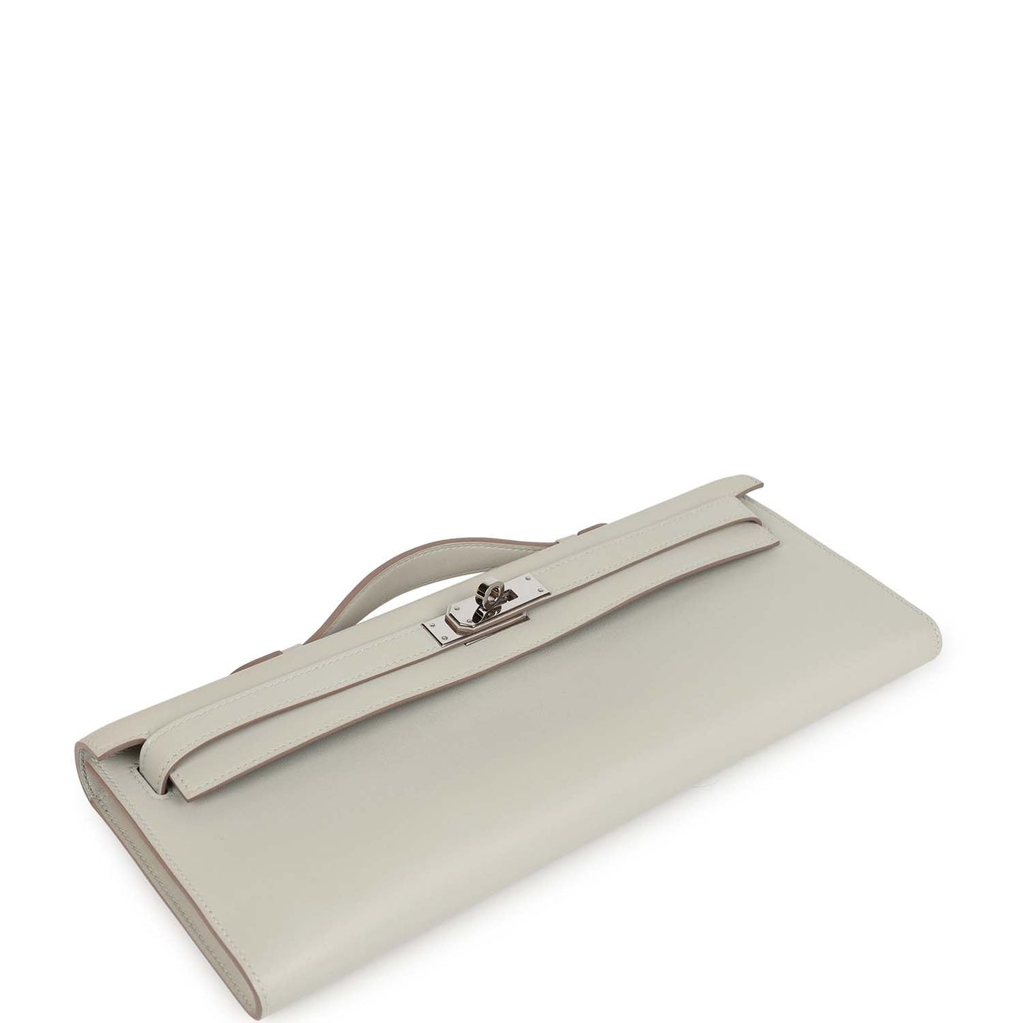 Hermes Kelly Cut Gris Perle Swift Palladium Hardware