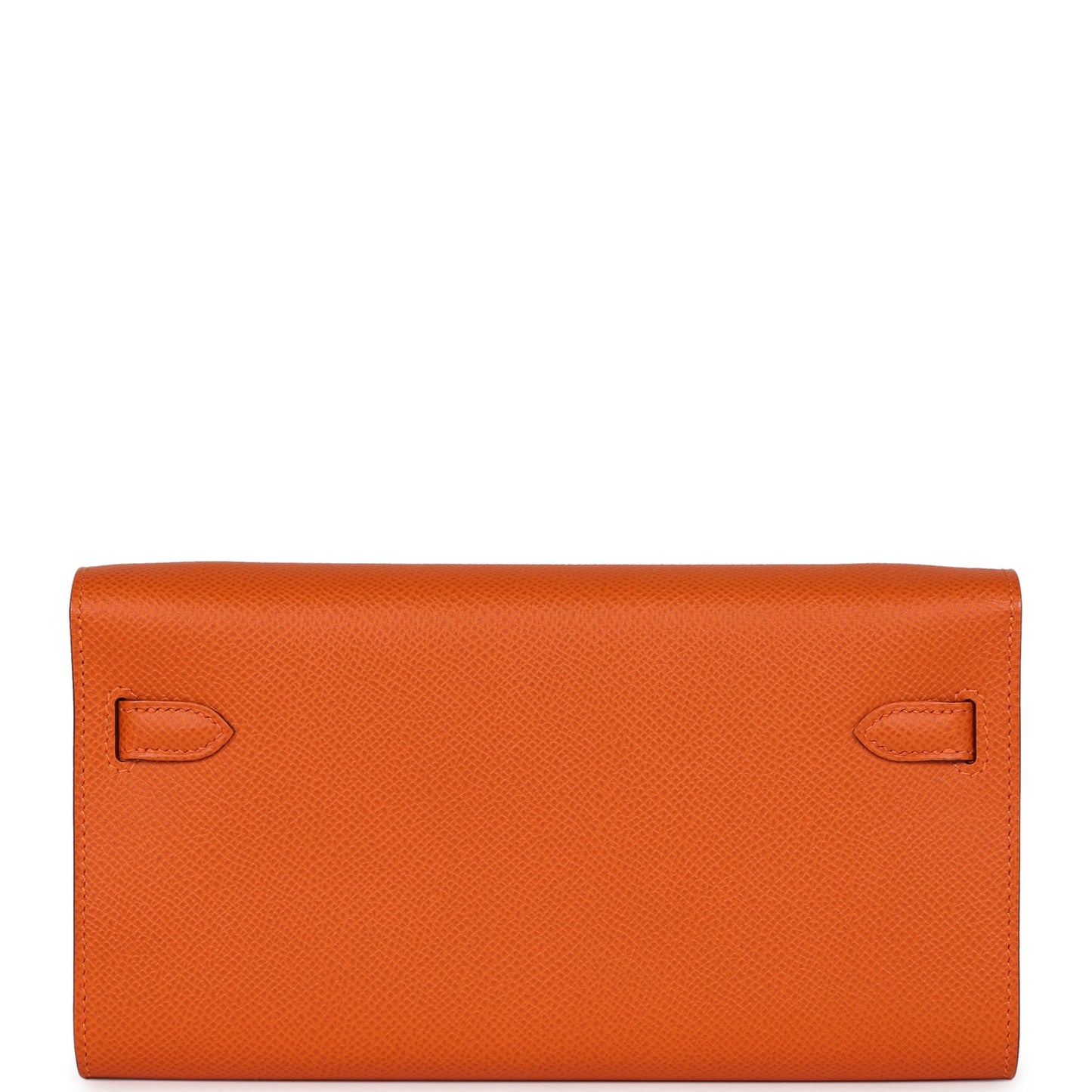 Hermes Kelly Wallet To Go Orange Epsom Palladium Hardware