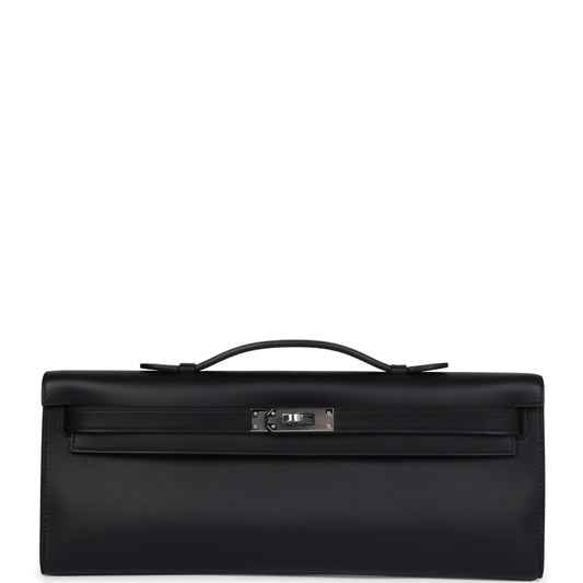 Hermes Kelly Cut Black Swift Palladium Hardware