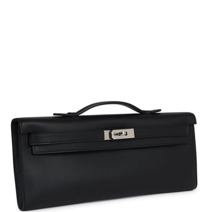 Hermes Kelly Cut Black Swift Palladium Hardware