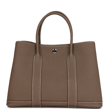 Hermes Garden Party 30 Etoupe Negonda Palladium Hardware