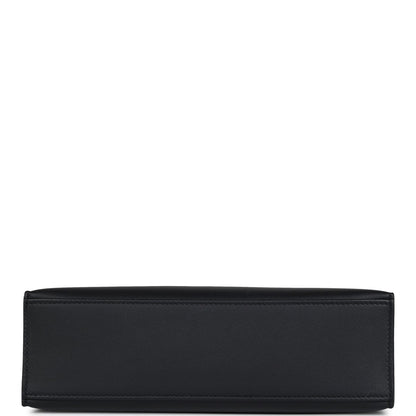 Hermes Kelly Pochette Black Swift Gold Hardware