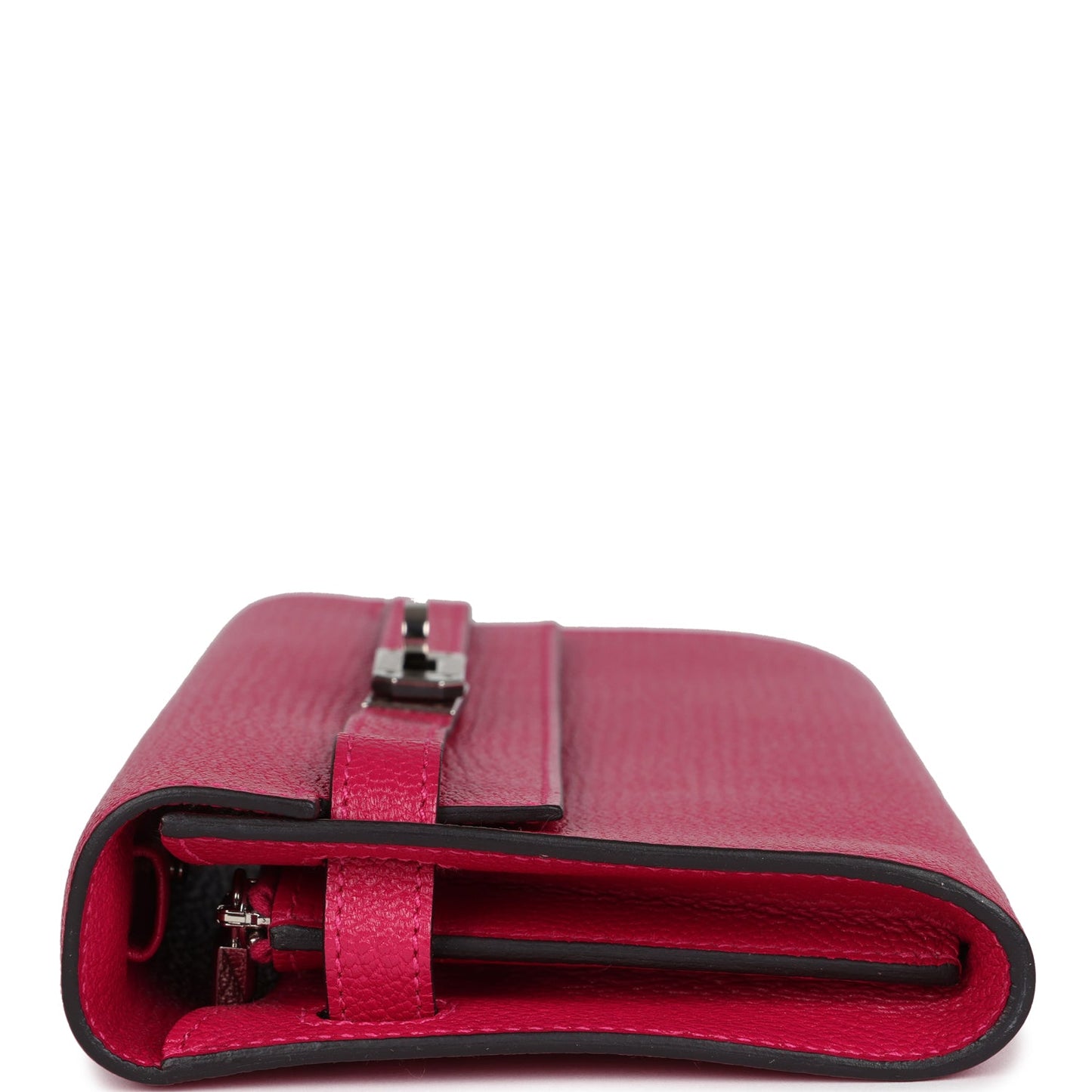 Hermes Kelly Wallet To Go Rose Pourpre Chevre Palladium Hardware