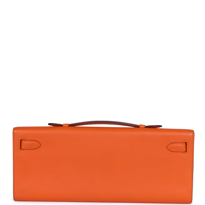 Hermes Kelly Cut Orange Swift Palladium Hardware