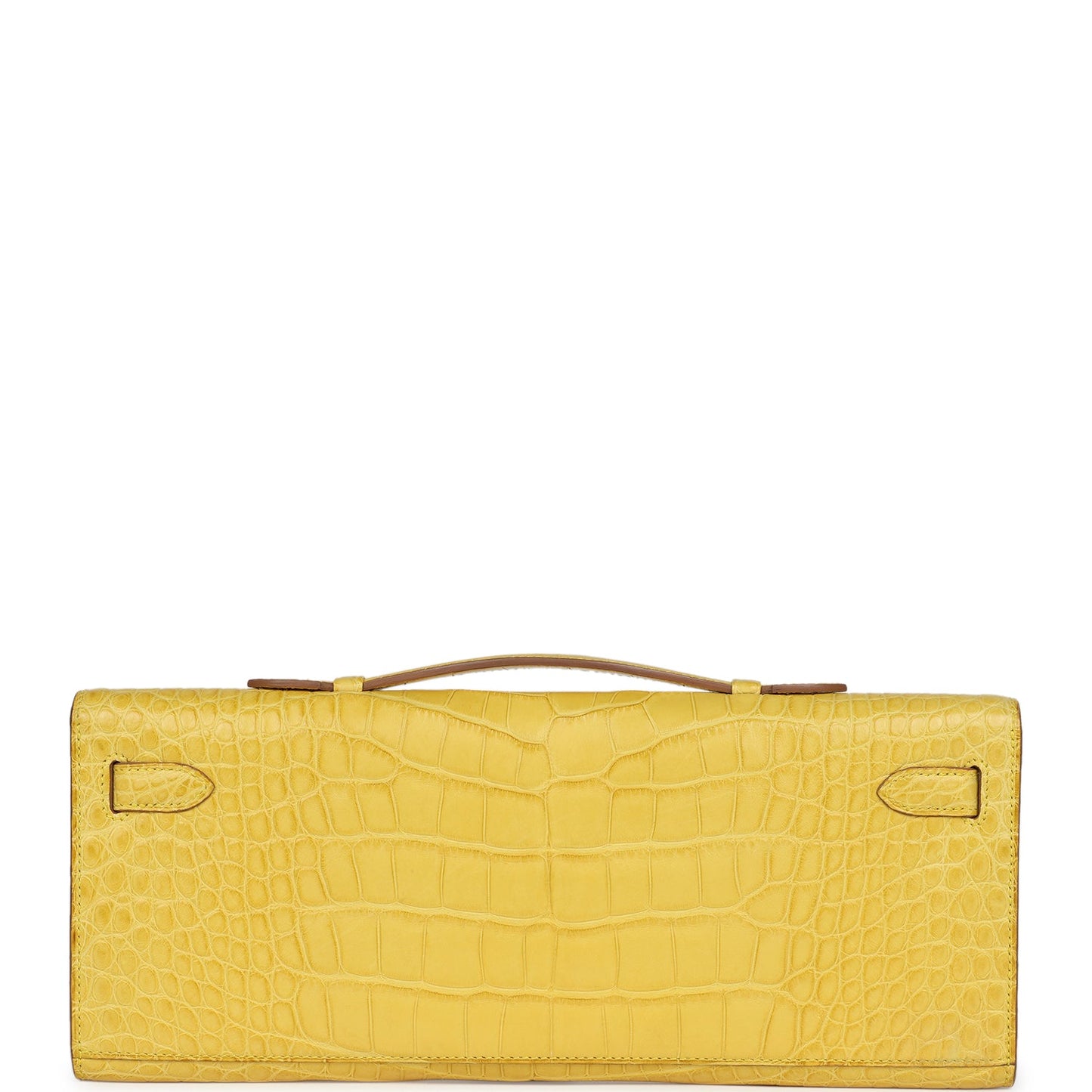 Hermes Kelly Cut Mimosa Matte Alligator Palladium Hardware