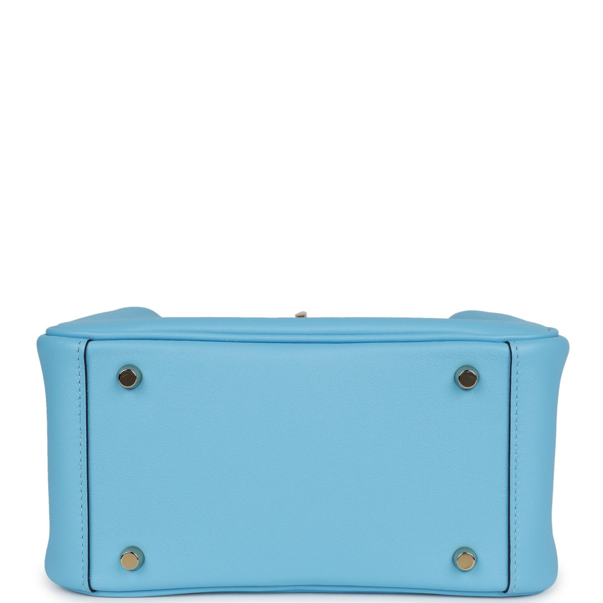 Hermes Mini Lindy Celeste Swift Gold Hardware