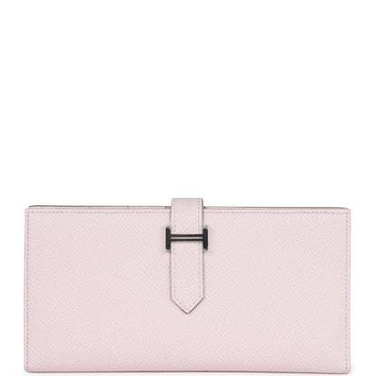 Hermes Bearn Gusset Long Wallet Mauve Pale Epsom Palladium Hardware