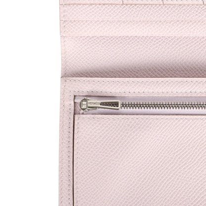 Hermes Bearn Gusset Long Wallet Mauve Pale Epsom Palladium Hardware