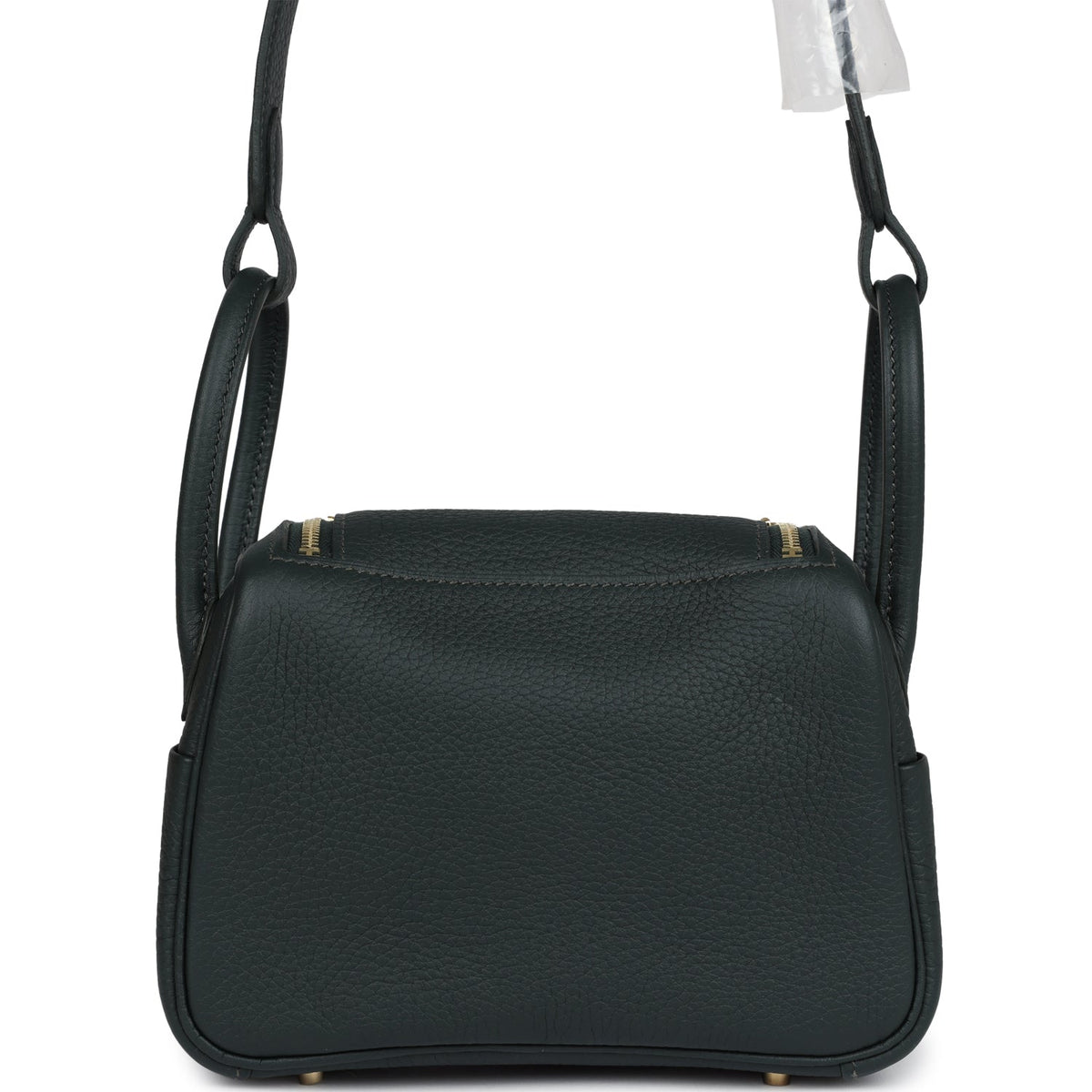 Hermes Mini Lindy Vert Fonce Clemence Gold Hardware