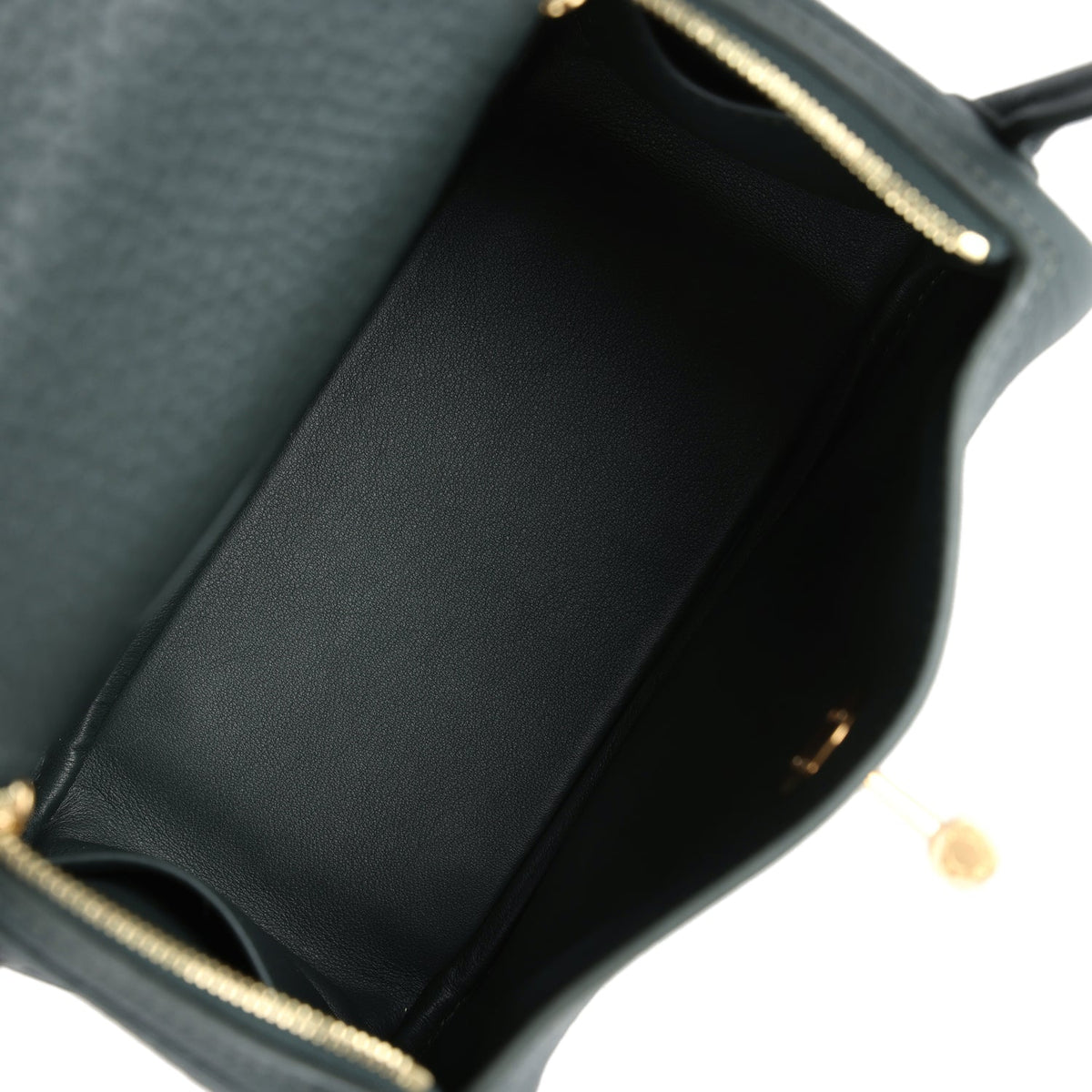 Hermes Mini Lindy Vert Fonce Clemence Gold Hardware