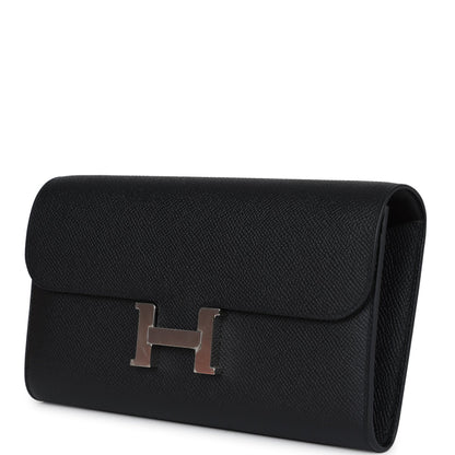 Hermes Constance Wallet To Go Black Epsom Palladium Hardware