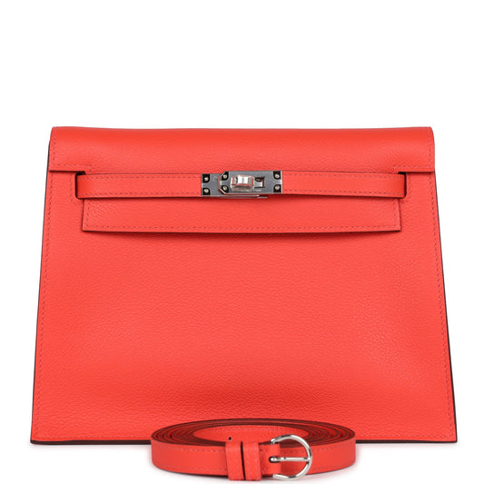 Hermes Kelly Danse Orange Field Evercolor Palladium Hardware