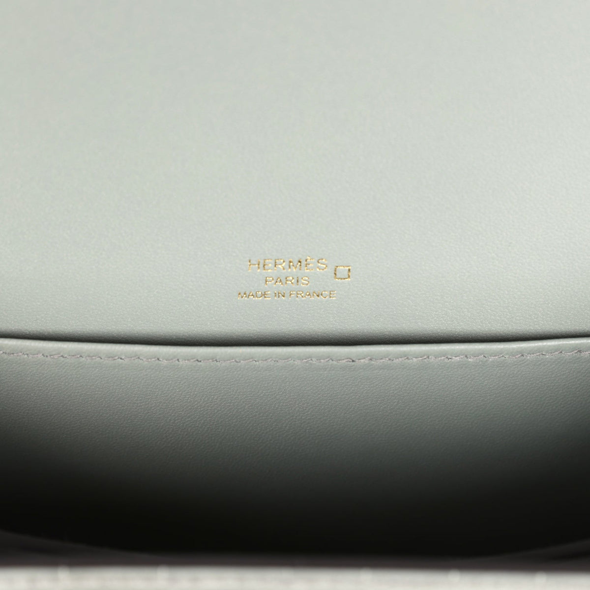 Hermes Mini Roulis Gris Ciment Shiny Alligator Permabrass Hardware