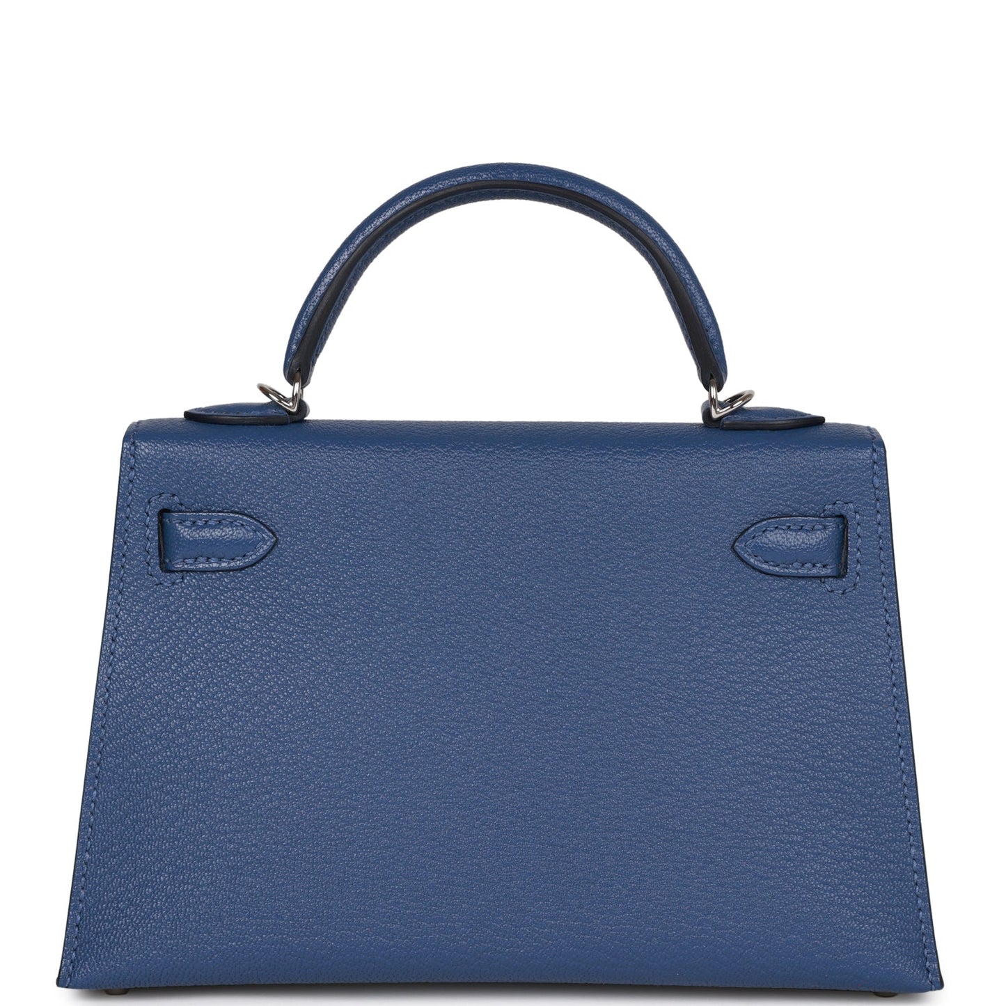 Hermes Kelly 20 Sellier Bleu Brighton Verso Chevre Palladium Hardware
